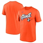 Men's San Francisco Giants Orange 2025 City Connect Team Phrase Legend Performance T-Shirt,baseball caps,new era cap wholesale,wholesale hats